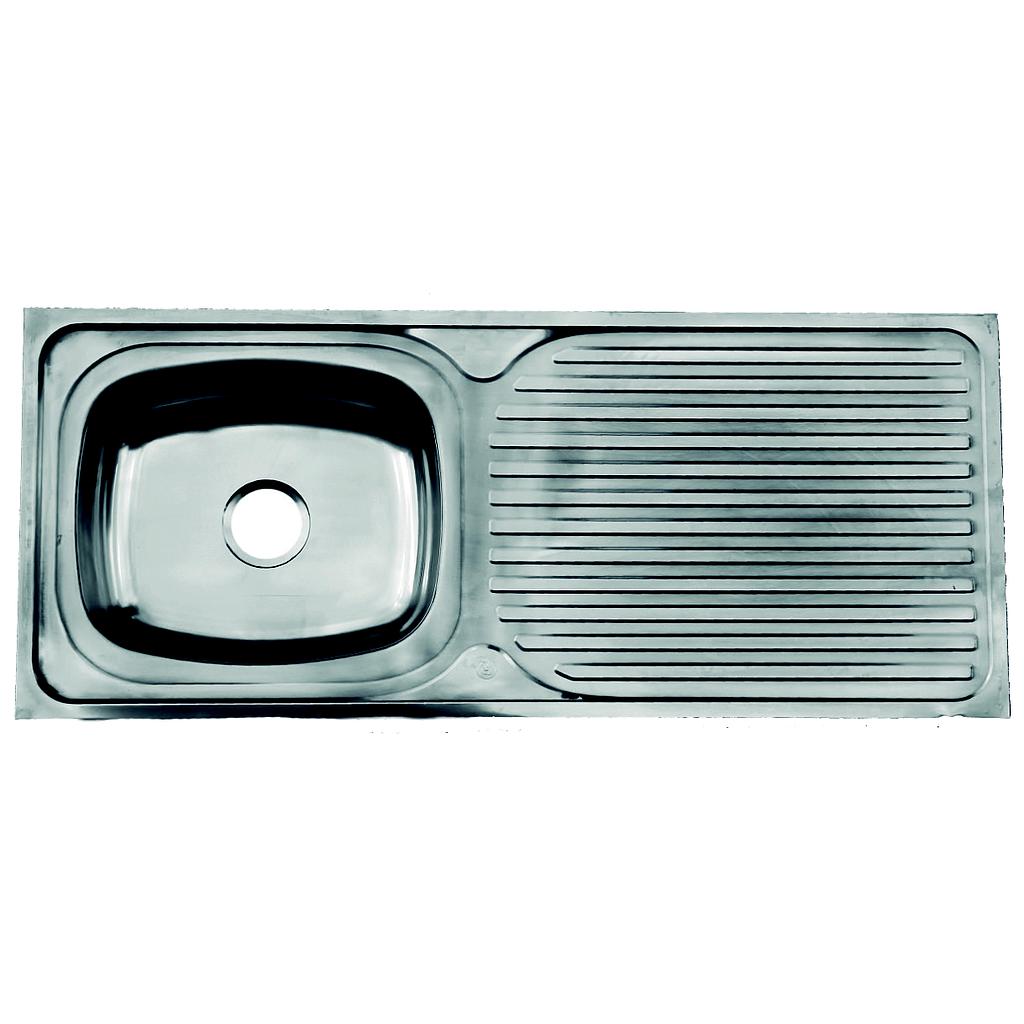 PILETA ECONOMICA AC. INOXIDABLE 1.00X15cm PROF. 1 BACHA UNIVERSAL 0,3mm