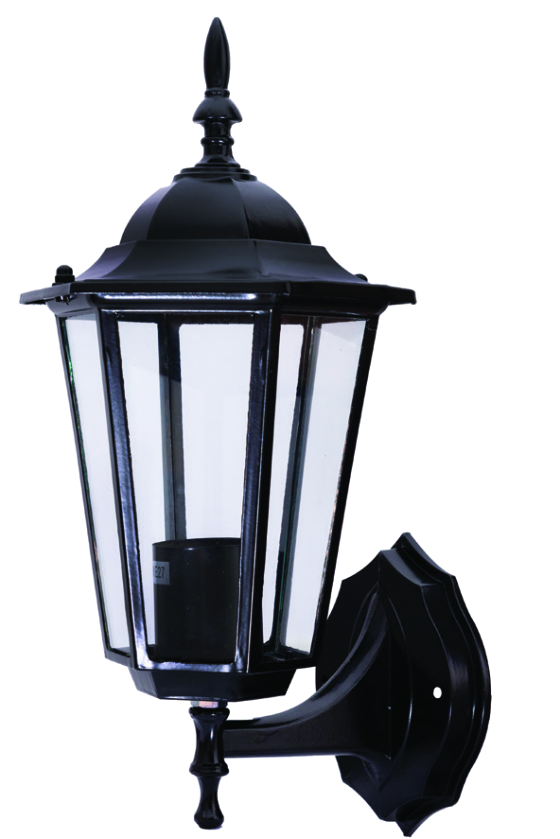 FAROL NEGRO GRANDE DE 6 CARAS